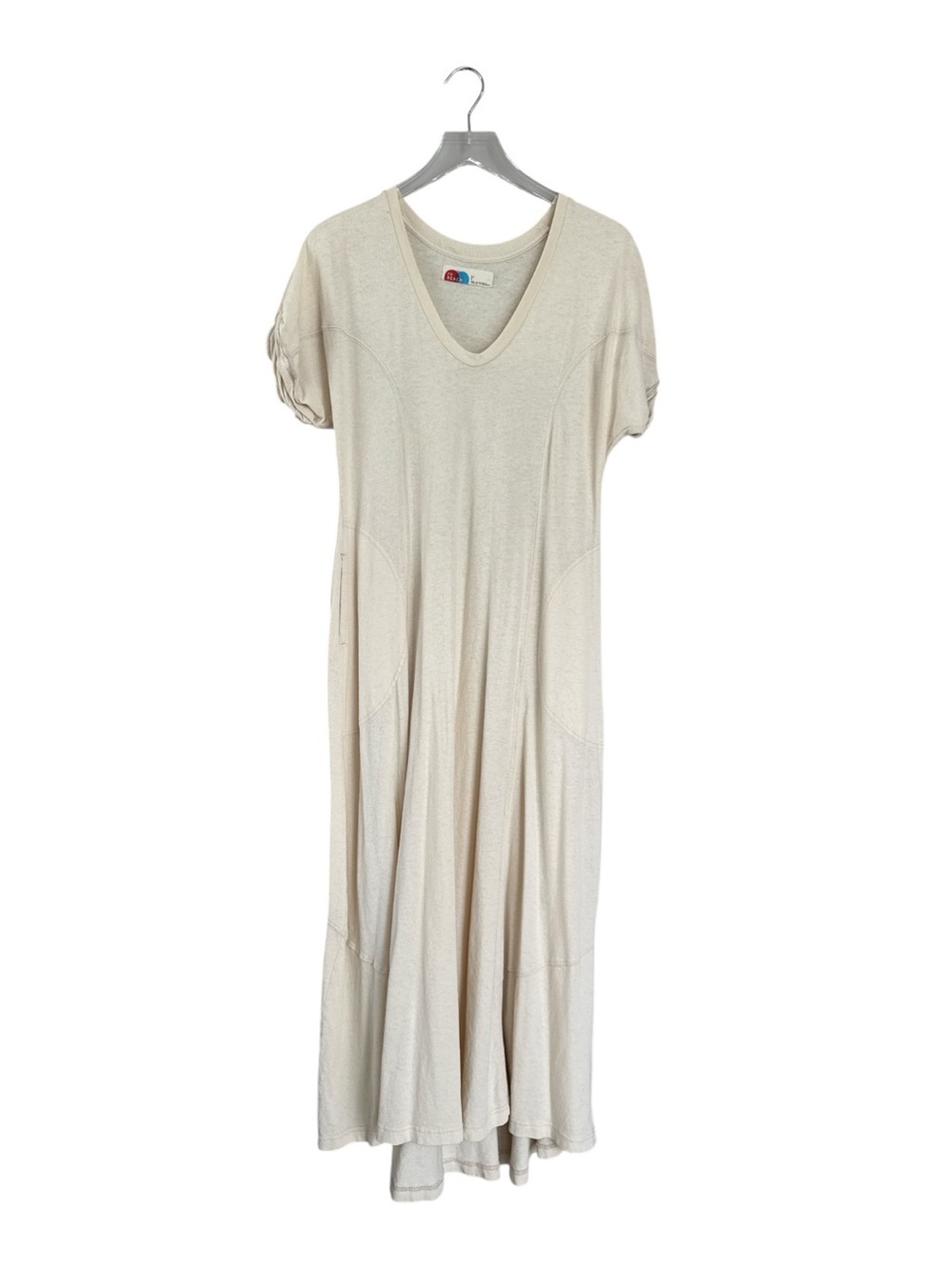 Free People FP Beach Effortless Maxi T-Shirt Dress Small Oatmeal Cotton
